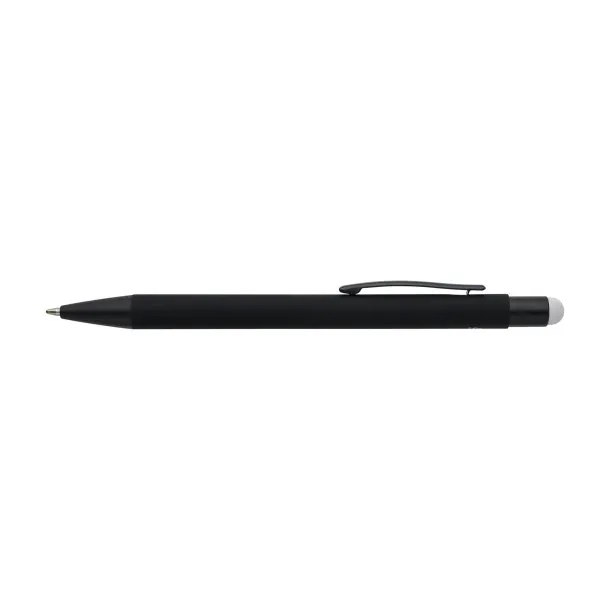  Recycled aluminium rubberized ballpen Formentera Bijela