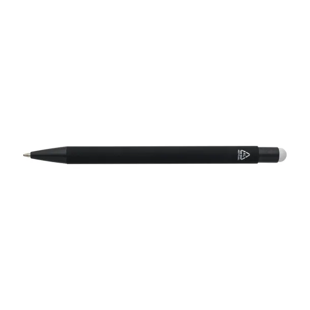  Recycled aluminium rubberized ballpen Formentera Bijela