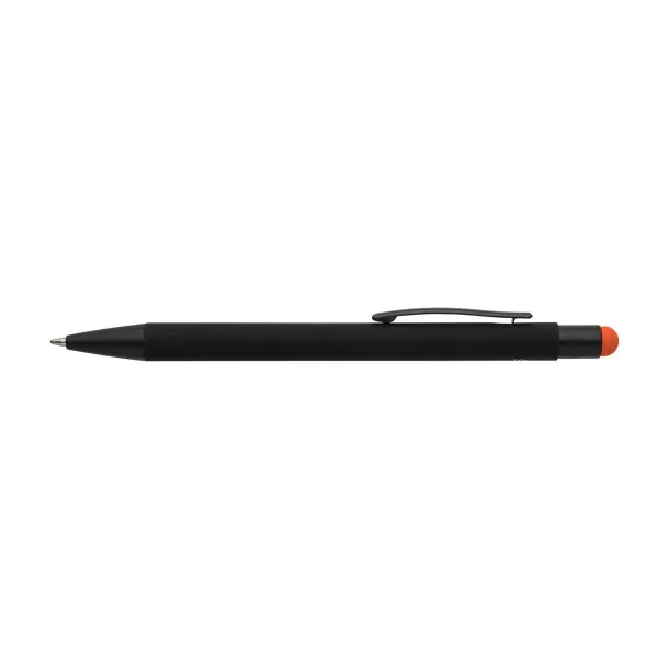  Recycled aluminium rubberized ballpen Formentera Narančasta