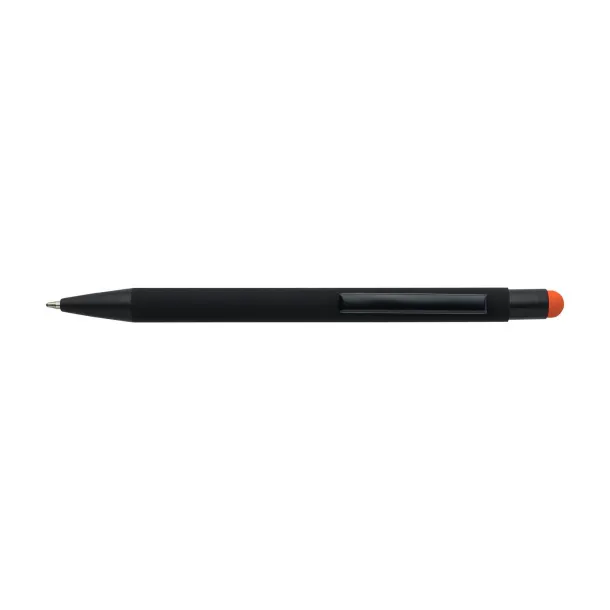  Recycled aluminium rubberized ballpen Formentera Narančasta