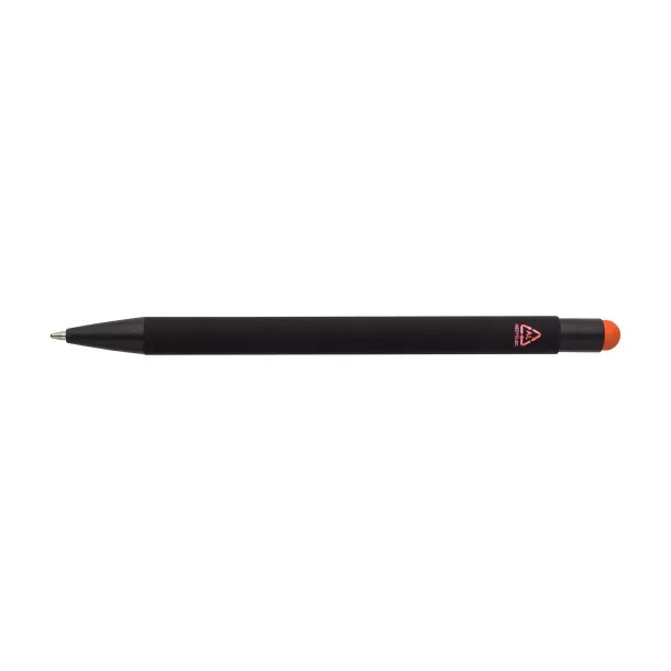  Recycled aluminium rubberized ballpen Formentera Narančasta