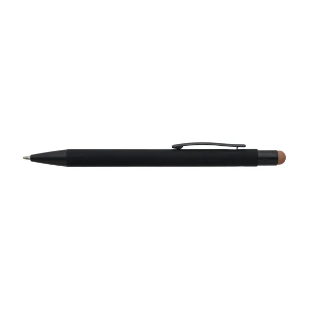  Recycled aluminium rubberized ballpen Formentera rose gold