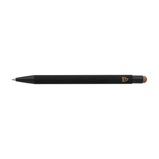  Recycled aluminium rubberized ballpen Formentera rose gold