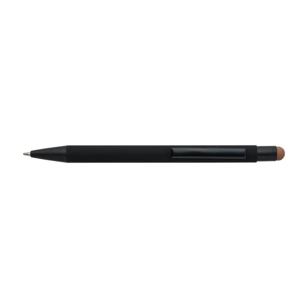  Recycled aluminium rubberized ballpen Formentera rose gold