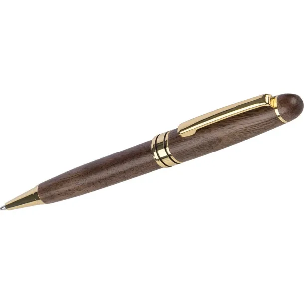  Writing set, ball pen and roller ball pen brown