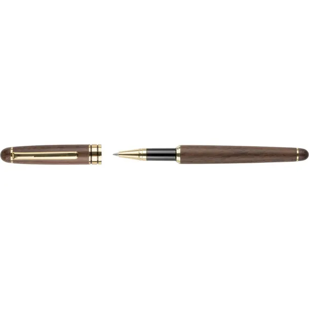  Writing set, ball pen and roller ball pen brown