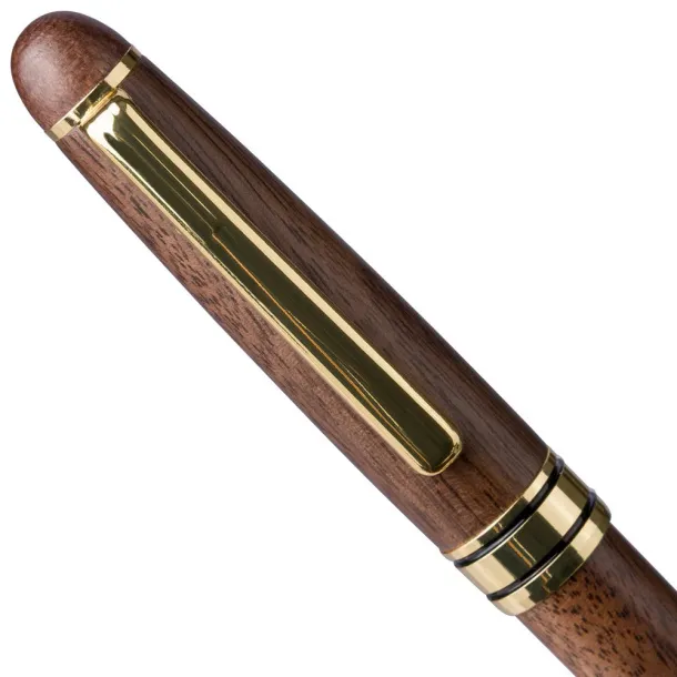  Writing set, ball pen and roller ball pen brown