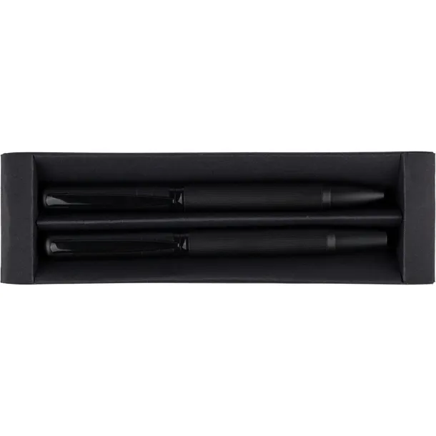  Writing set, ball pen and roller ball Crna
