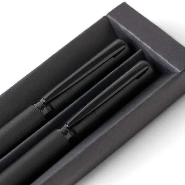  Writing set, ball pen and roller ball Crna