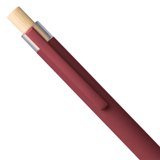  Recycled aluminium ballpen Kira burgundy