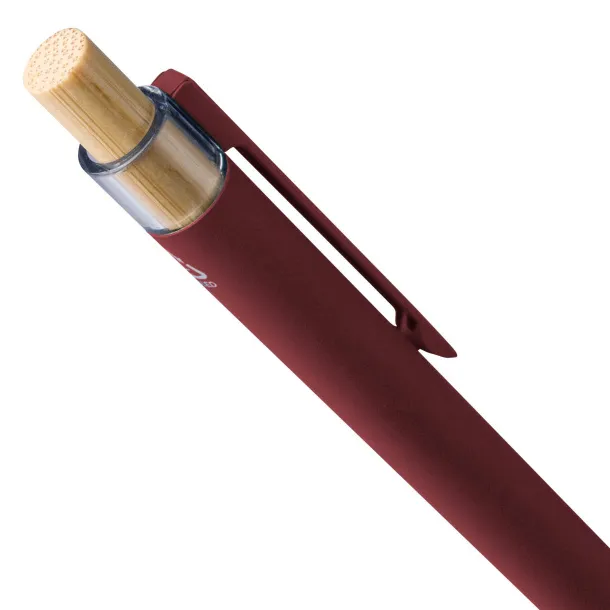  Recycled aluminium ballpen Kira burgundy
