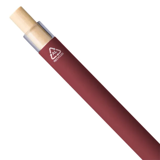  Recycled aluminium ballpen Kira burgundy