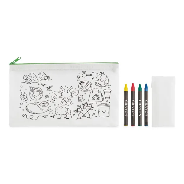 CRAY Pencil case with 4 crayons Lime