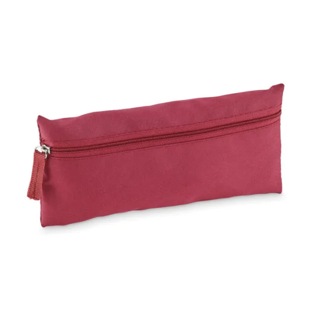 STUDY Zippered pencil case Burgundy