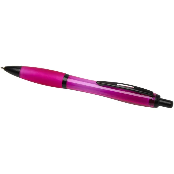 Nash recycled plastic ballpoint pen with black trims (black ink) Magenta