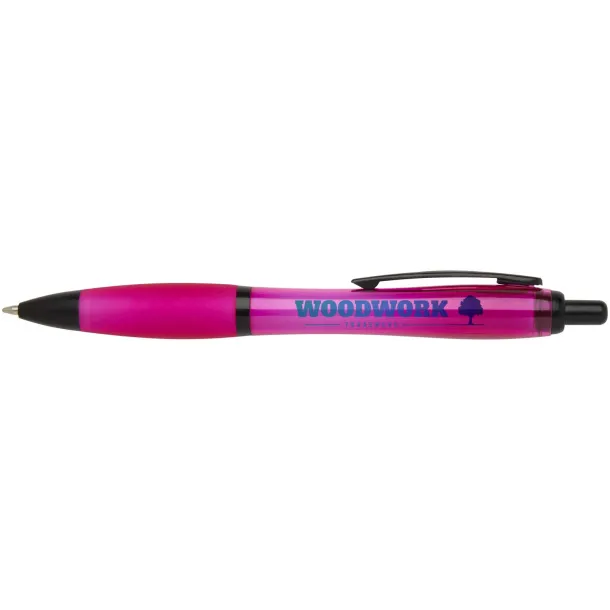 Nash recycled plastic ballpoint pen with black trims (black ink) Magenta