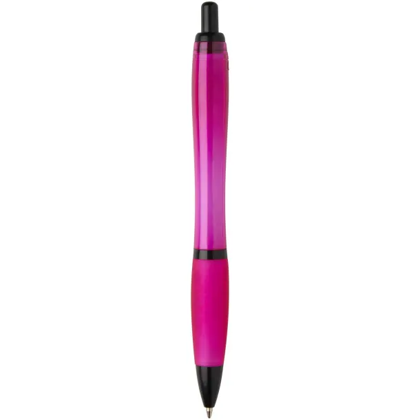 Nash recycled plastic ballpoint pen with black trims (black ink) Magenta