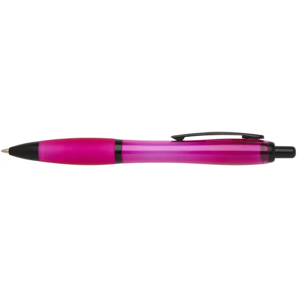Nash recycled plastic ballpoint pen with black trims (black ink) Magenta