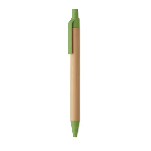 ITEA COLOUR Push button ball pen in bamboo Green