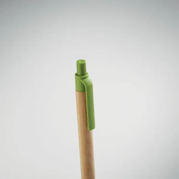 ITEA COLOUR Push button ball pen in bamboo Green