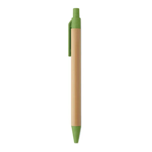 ITEA COLOUR Push button ball pen in bamboo Green
