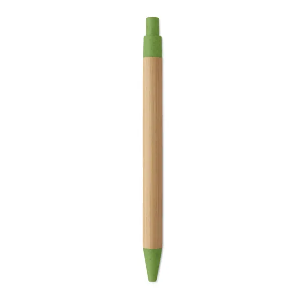 ITEA COLOUR Push button ball pen in bamboo Green