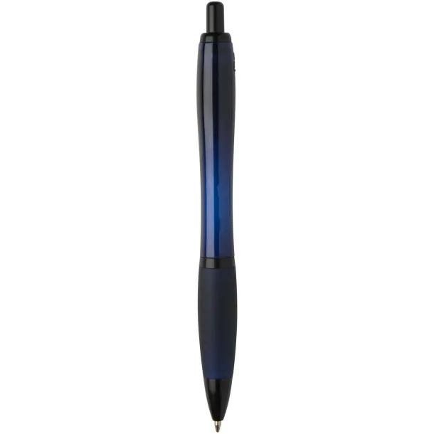 Nash recycled plastic ballpoint pen with black trims (black ink) Mornarski plava