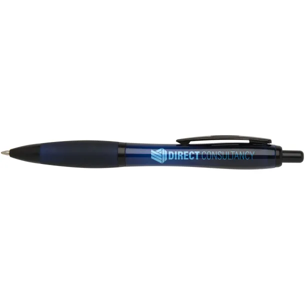 Nash recycled plastic ballpoint pen with black trims (black ink) Mornarski plava