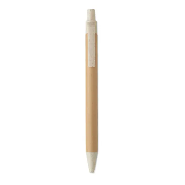 ITEA COLOUR Push button ball pen in bamboo Beige