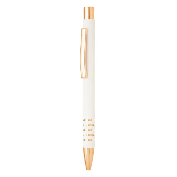 TITANIUM ZOE Metalna kemijska olovka Bijela
