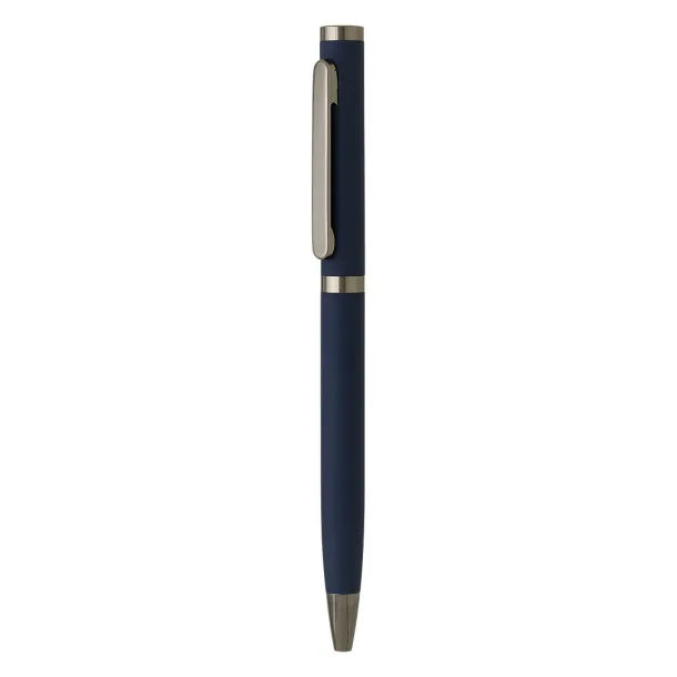 AMBASADOR Metal ball pen with paper sleeve Blue