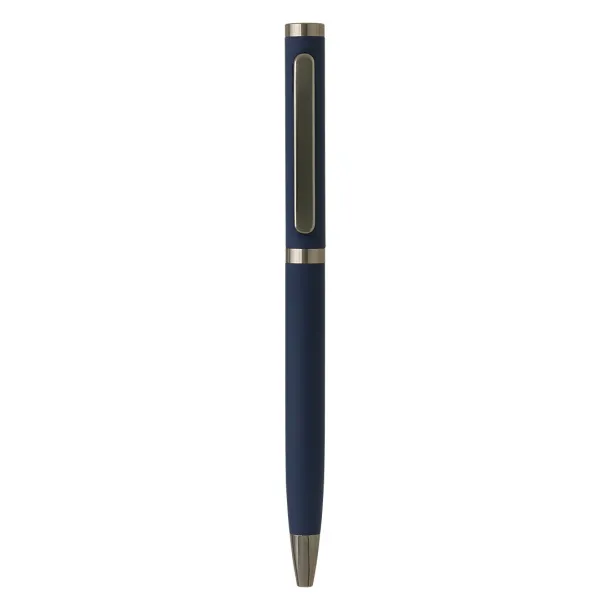 AMBASADOR Metal ball pen with paper sleeve Blue
