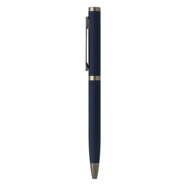 AMBASADOR Metal ball pen with paper sleeve Blue