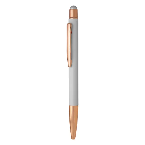 VIVA GOLD Metal "touch" ball pen with paper sleeve Silver