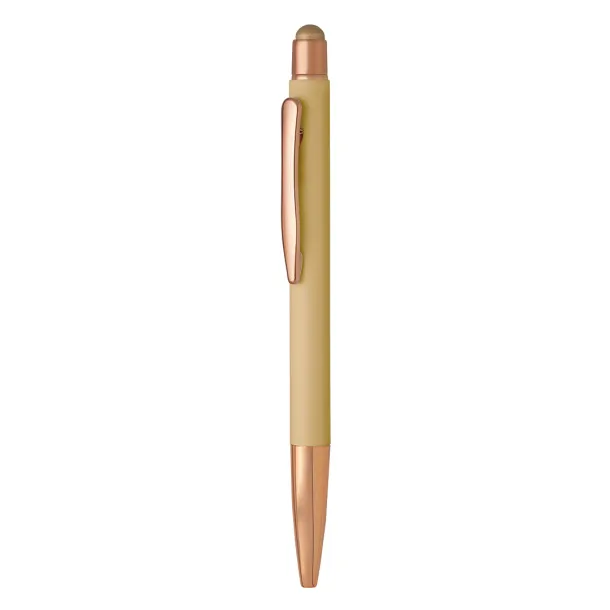 VIVA GOLD Metal "touch" ball pen with paper sleeve Golden