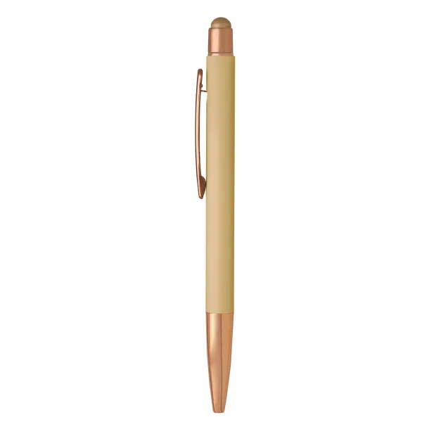 VIVA GOLD Metal "touch" ball pen with paper sleeve Golden