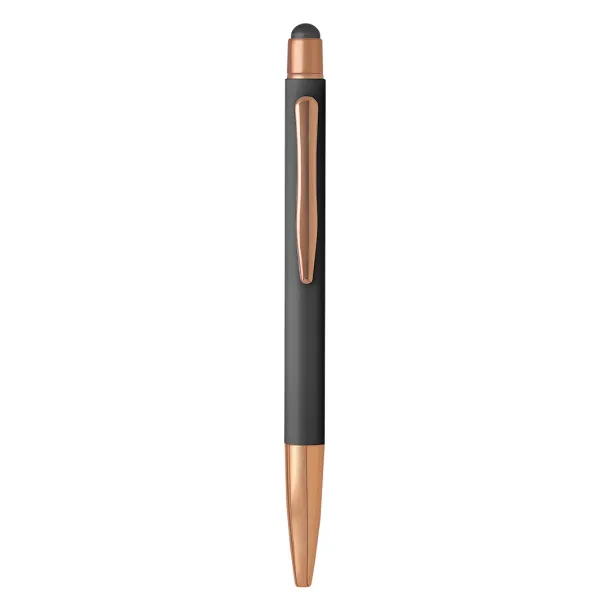 VIVA GOLD Metal "touch" ball pen with paper sleeve Metalik tamnosiva