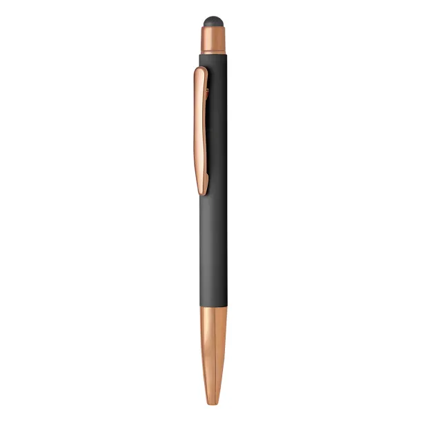 VIVA GOLD Metal "touch" ball pen with paper sleeve Metalik tamnosiva