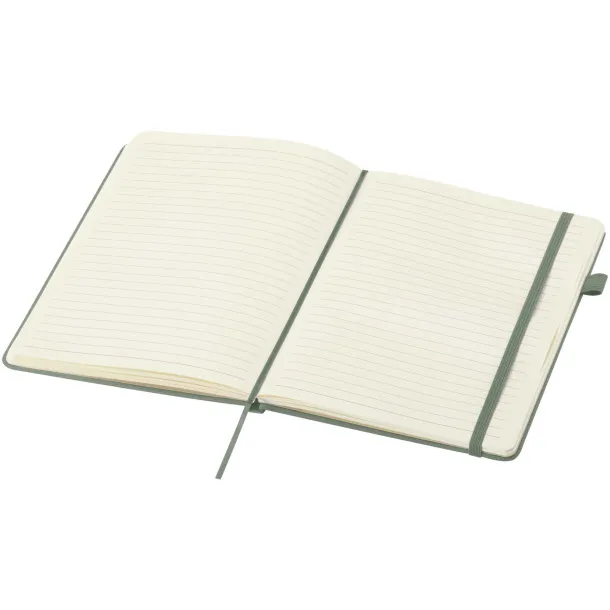 Liss A5 recycled plastic hard cover notebook Heather green