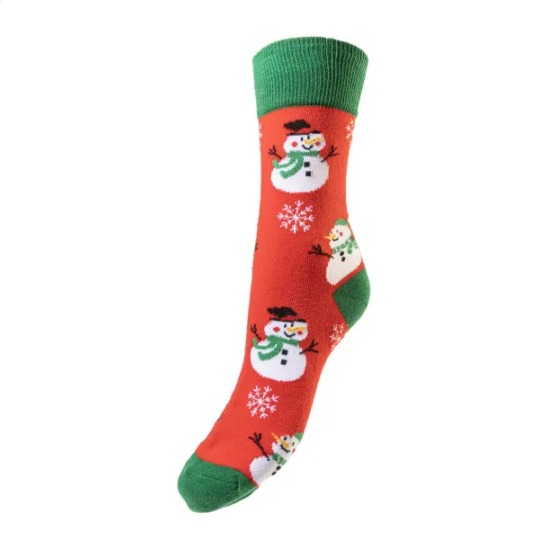 Julsokka Božićne čarape Crvena Zelena