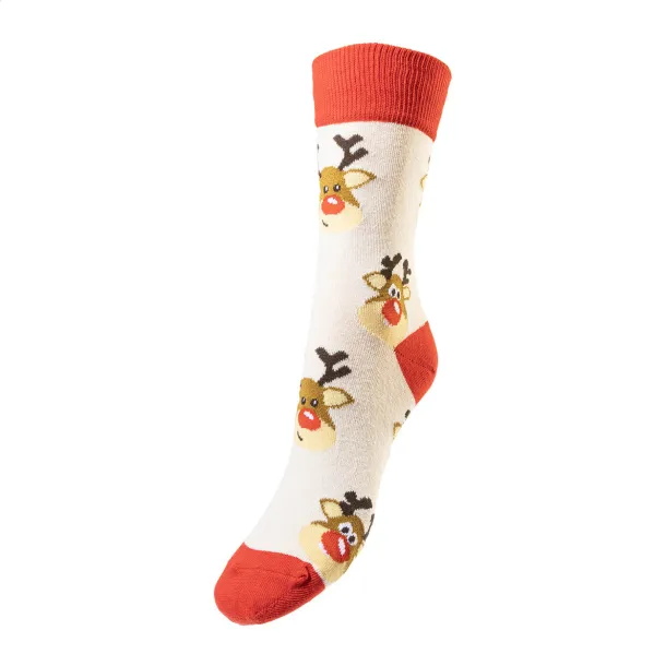Julsokka Christmas socks, snowman Natural Red