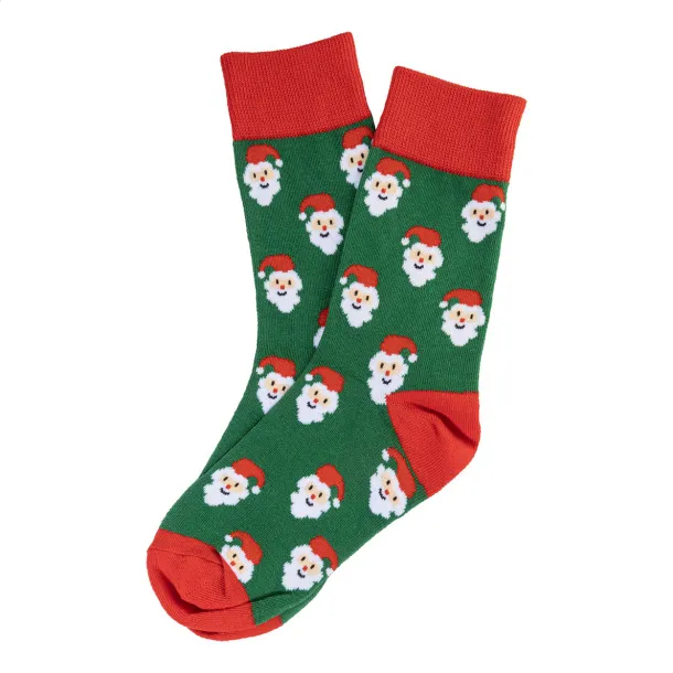 Julsokka Božićne čarape Zelena Crvena