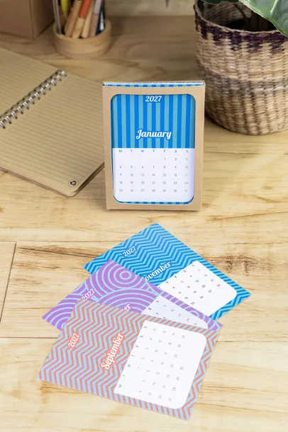 CreaDate Shuffle custom desk calendar White