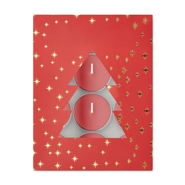 RADIANT Cinnamon scented tea light set Red