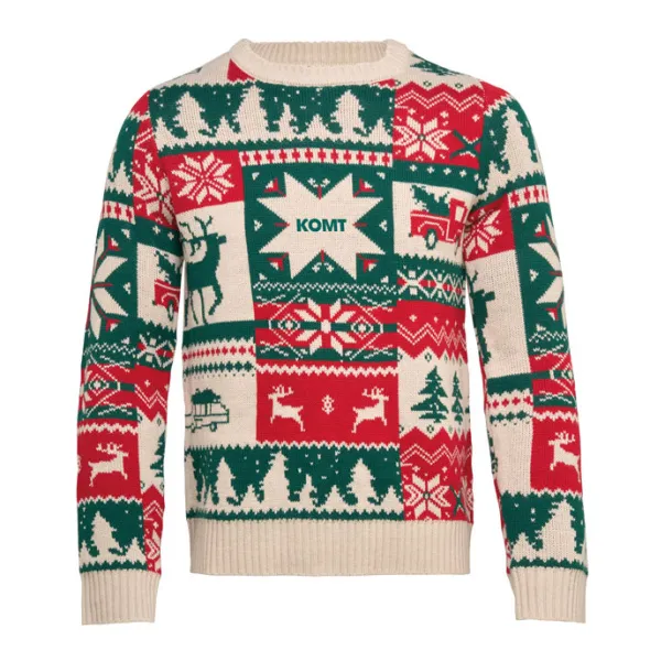 SHIMIS Christmas knitted sweater S-M Beige
