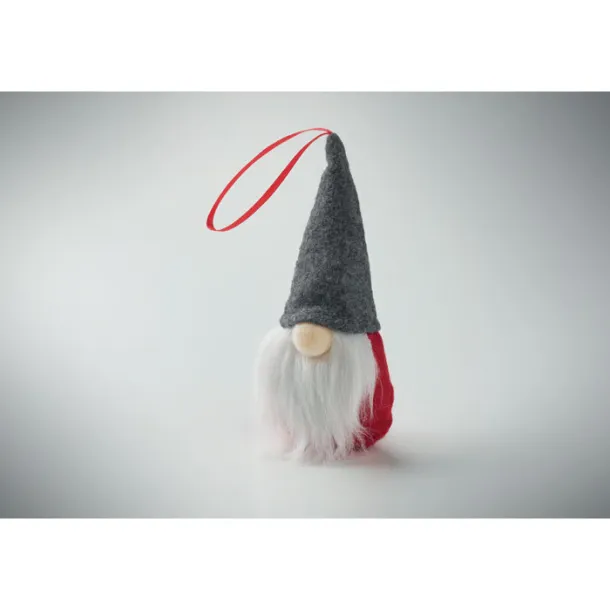 FROSTY TREE Felt gnome tree hanger Red