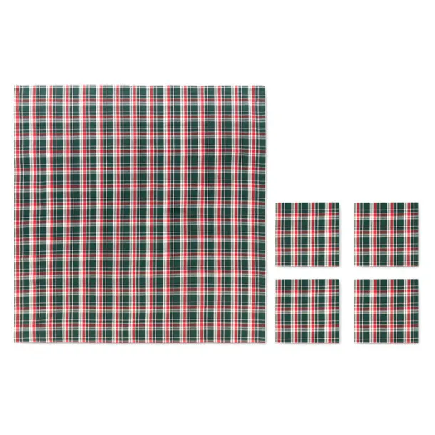SANTABLE Chequer cotton tablecloth set Multicolour
