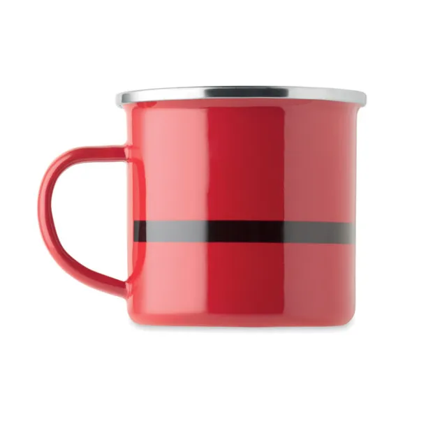 SANTAMEL Santa enamel vintage mug 300ml Red