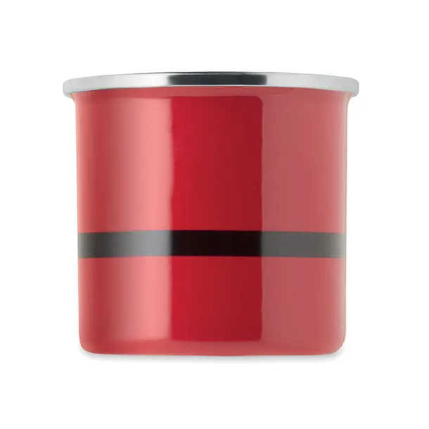 SANTAMEL Santa enamel vintage mug 300ml Red