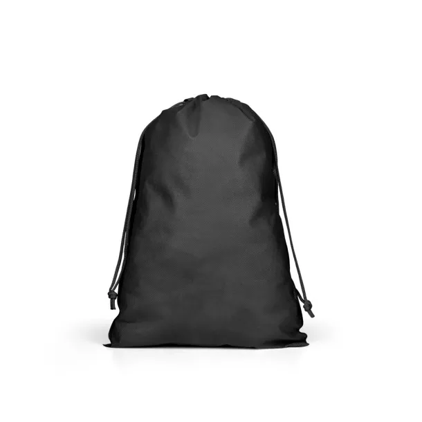 GIFT BAG L Large non-woven backpack-style bag (60 g/m²) Black